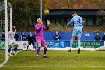 Connor Hogan heads home the first goal