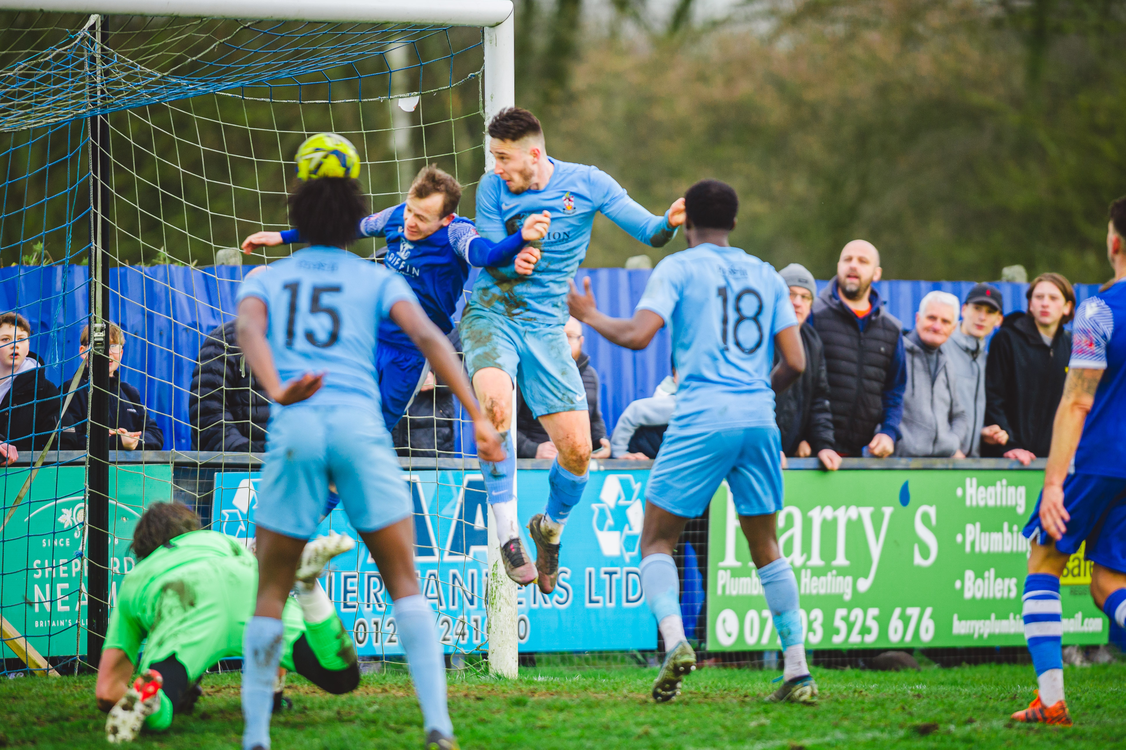 George Craddock scores Brentwood's second goal