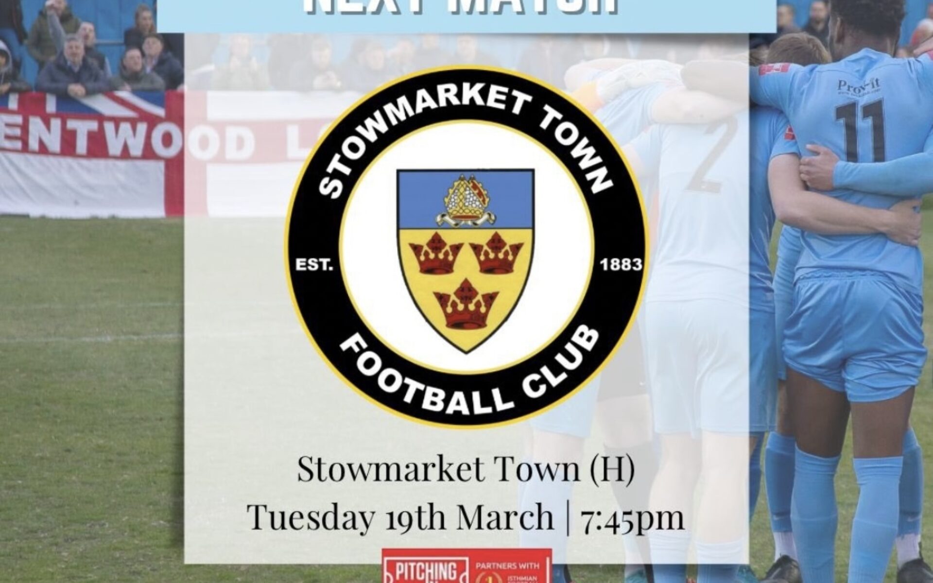 Brentwood Town v Stowmarket Town Featured Image
