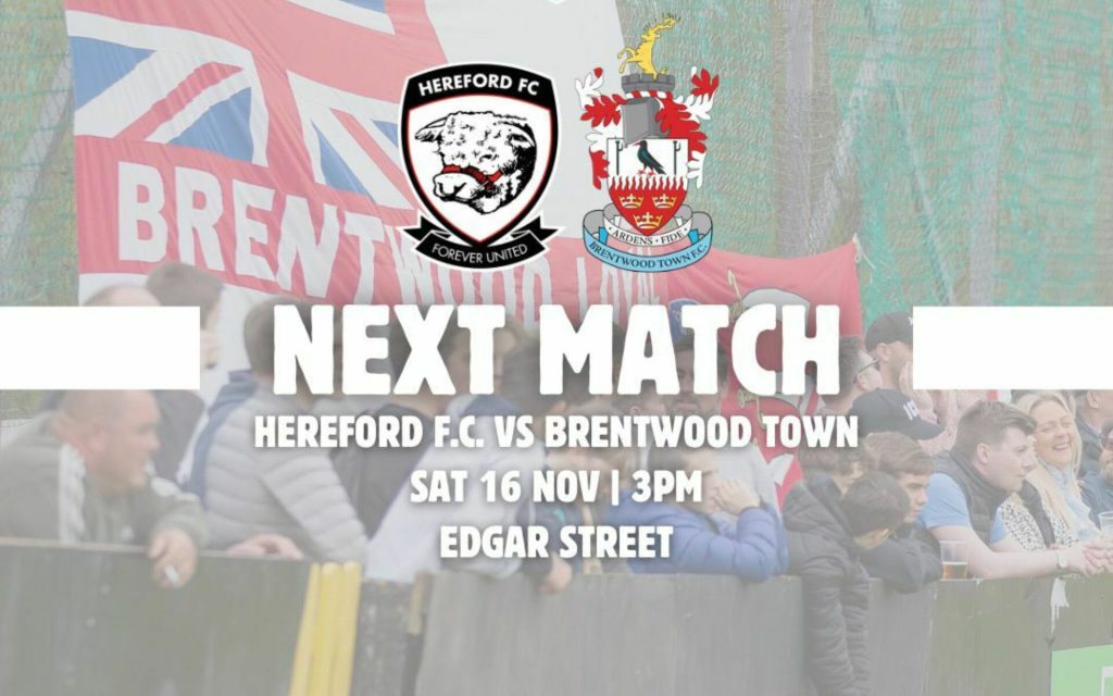 MATCH PREVIEW: Hereford FC vs Brentwood Town